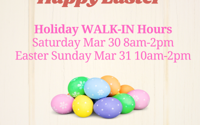 HAPPY EASTER!  WIC HOURS